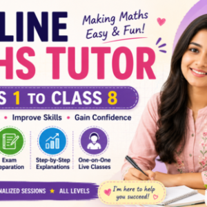 I will teach Maths online for Class 1 to Class 8 students