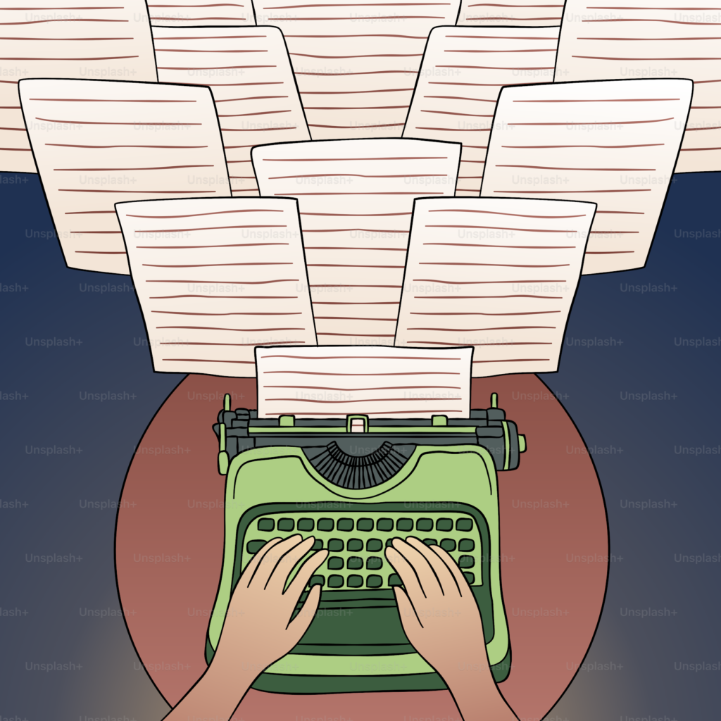 Copy Writing on typewriter