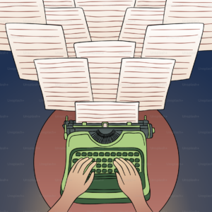 Copy Writing on typewriter
